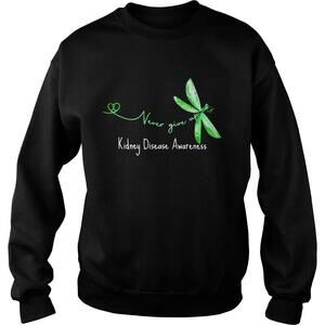 Never Give Up Kidney Disease Awareness Butterfly Shirt
